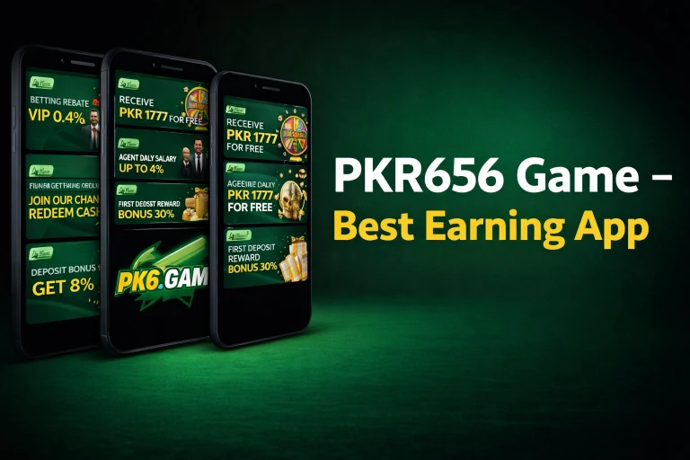 PKR656 Game best earning app Pakistan mobile interface with rewards and bonuses