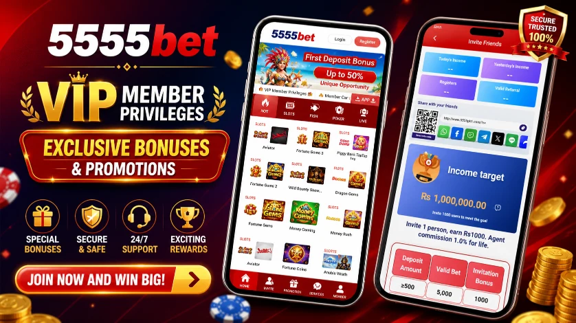 5555bet Game invite friends earning system with referral income dashboard and bonus rewards program